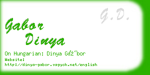 gabor dinya business card